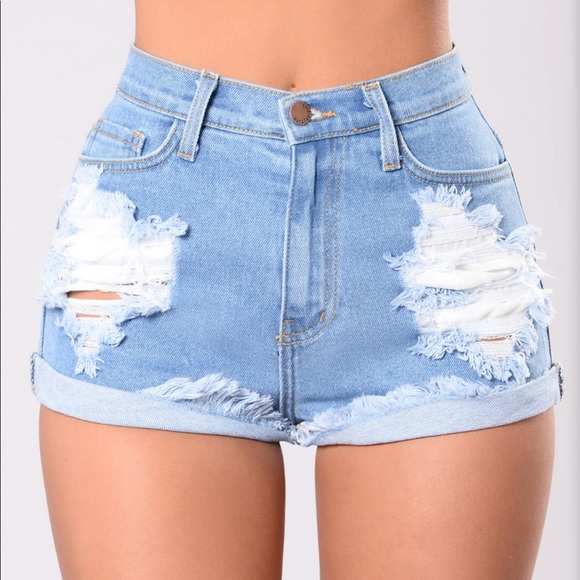 fashion nova distressed shorts